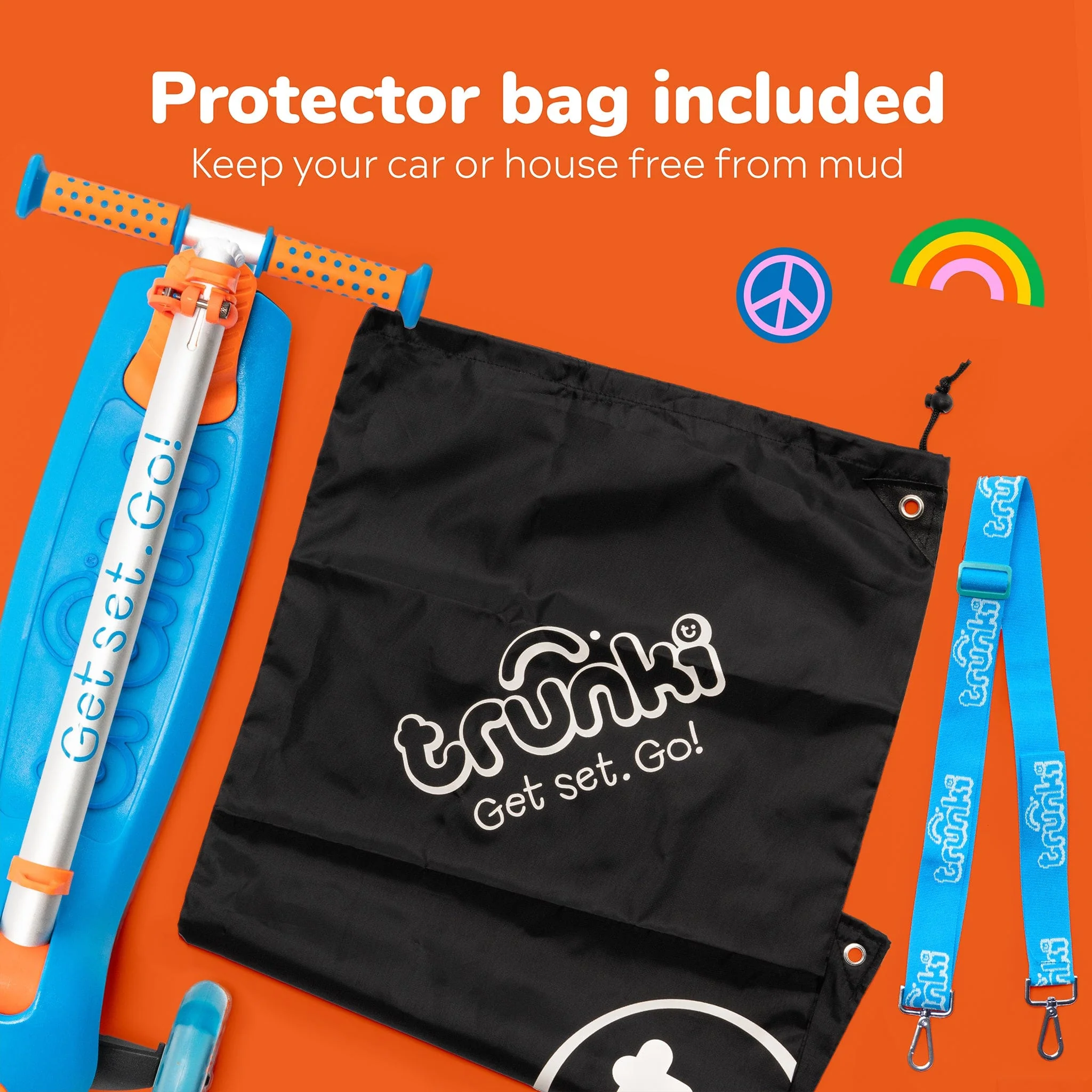 Trunki Folding Scooter - Large - Blue - Image 7